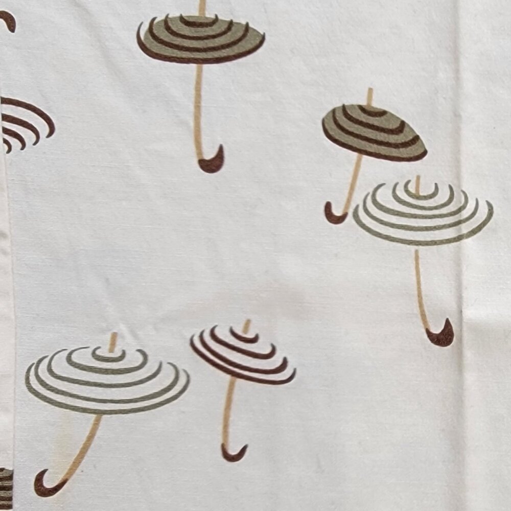 In The Wash Brand Ivory Retro Cotton Crop Pants with Umbrella Print - 6 - Picture 2 of 7